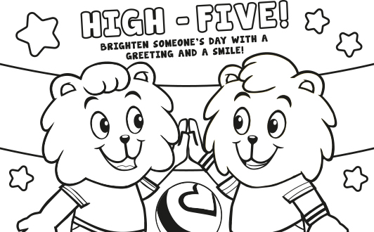 View Colouring Activity – High Five!
