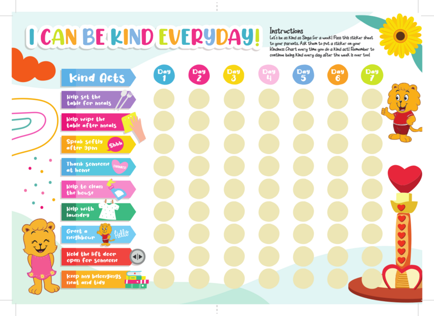 Download Kindness Cubbies Rewards Chart